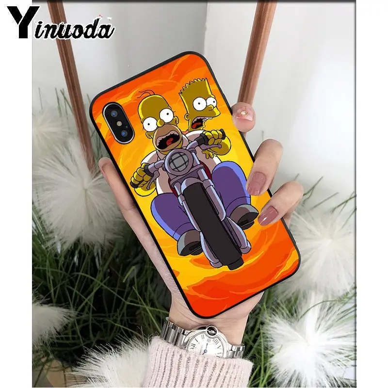 A16 Yinuoda Забавный мультфильм Симпсон аниме мягкий, силиконовый, из ТПУ чехол для телефона Apple iPhone 8 7 6S Plus X XS MAX 5 5S SE XR чехол - Цвет: A16