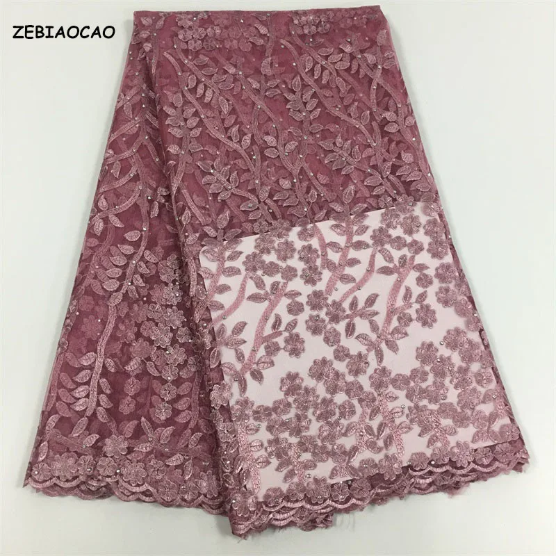 ZEBIAOCAO African lace fabric tulle High quality fashion for wedding dress 5 yards/lot | Дом и сад