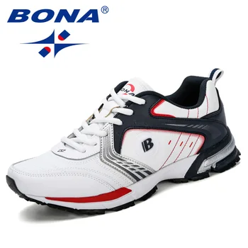BONA Running Shoes Men Fashion Outdoor Light Breathable Sneakers Man Lace-Up Sports Walking Jogging Shoes Man Comfortable 3