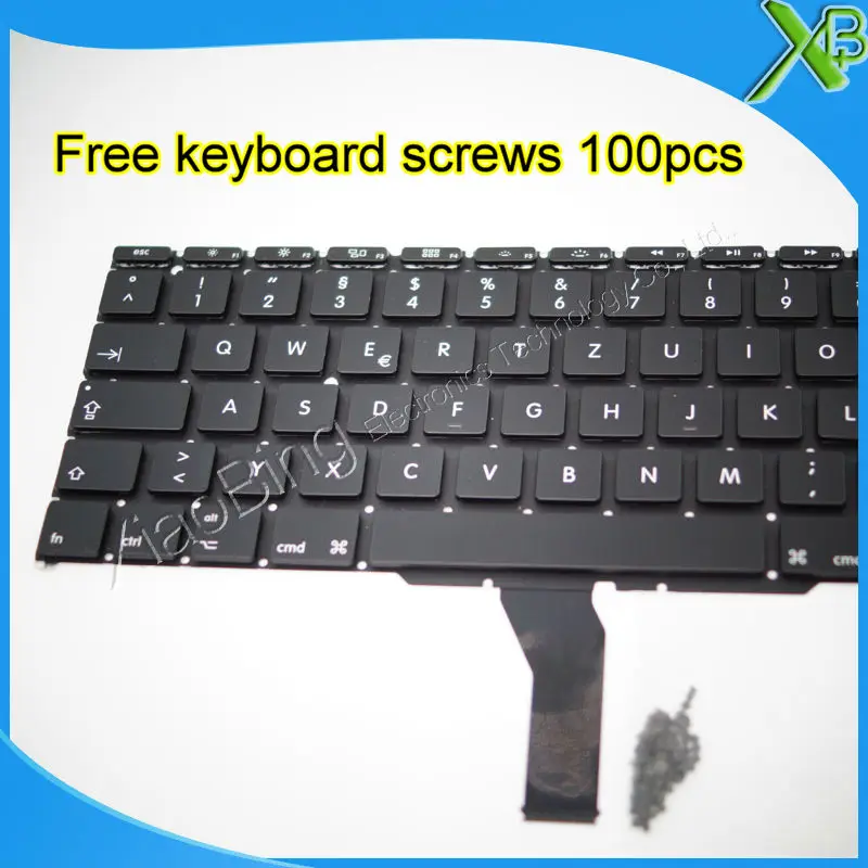 Новая немецкая клавиатура Deutsch QWERTZ tastaur + 100 шт. винтов для клавиатуры MacBook Air 11 6