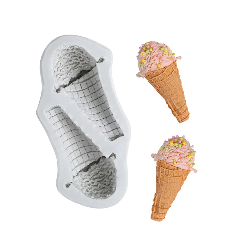 

Yooap Ice cream cone chocolate mold fondant cake silicone mold home baking tools