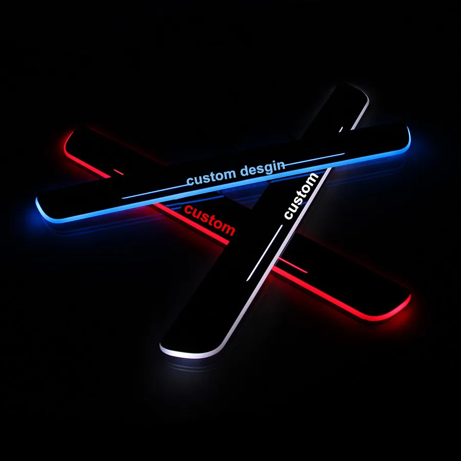 LED custom-made acrylic dynamic moving Sports Door Sill Scuff Plate Guard Sills sticker light For Citroen DS6 | Автомобили и