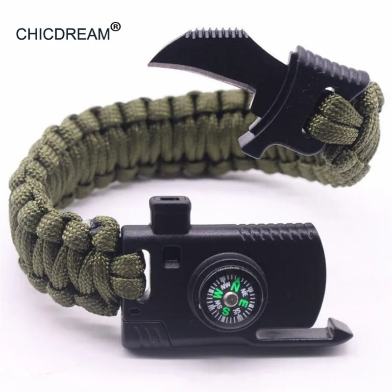 

Multicolor Braided Bracelet Men Multifunction Paracord Survival Bracelet Outdoor Camping Rescue Emergency Rope Women Bracelets