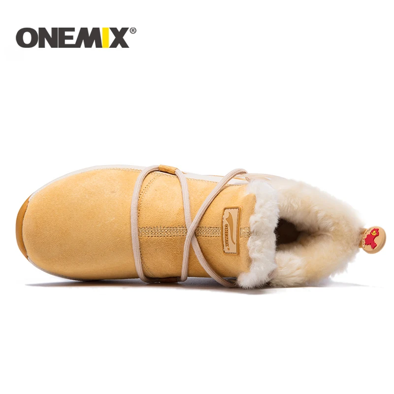 ONEMIX новая зимняя обувь для бега женские удобные сапоги теплые шерстяные