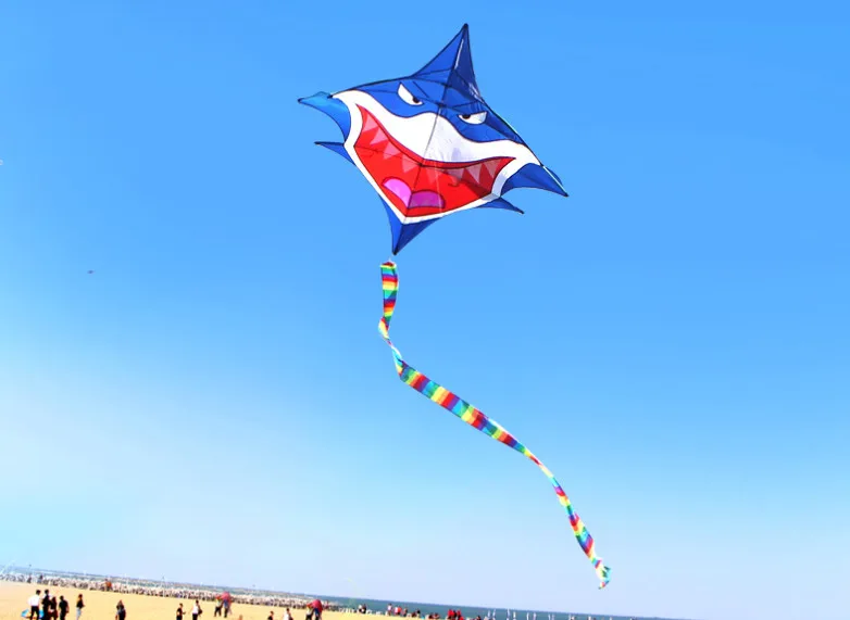 Новое поступление высококачественный большой воздушный змей Shark с линией