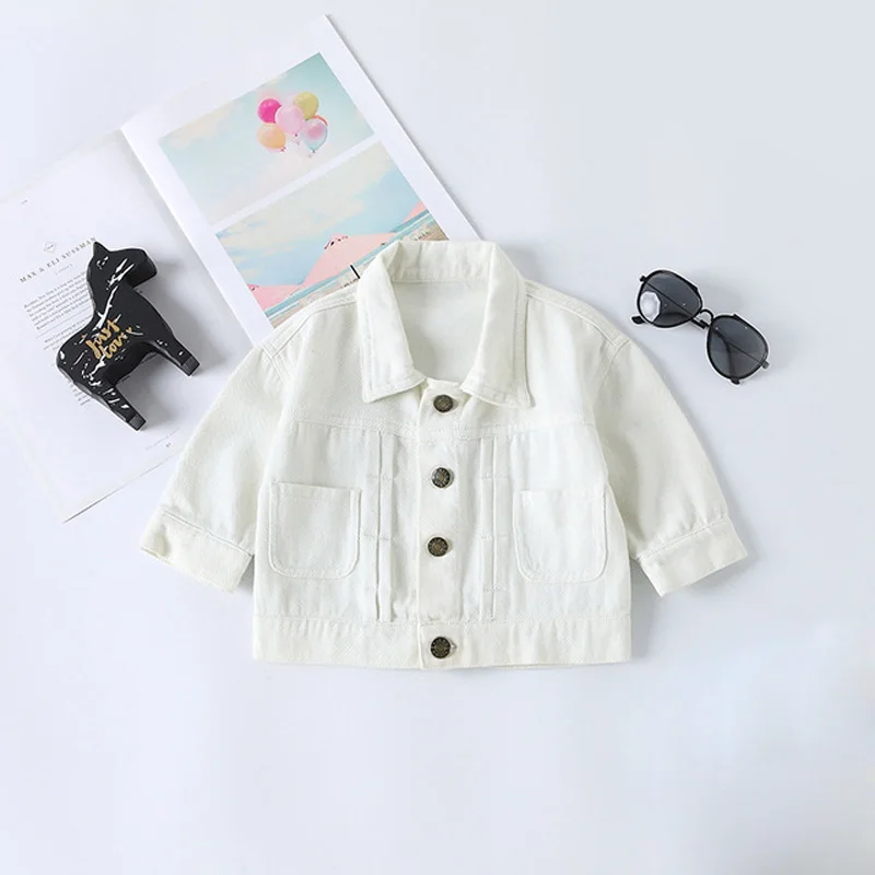 2019 Spring Autumn Children's Clothing Baby Boys and Girls Denim Jackets Kids Cowboy Toddler Outerwear Coats RT415 | Детская одежда