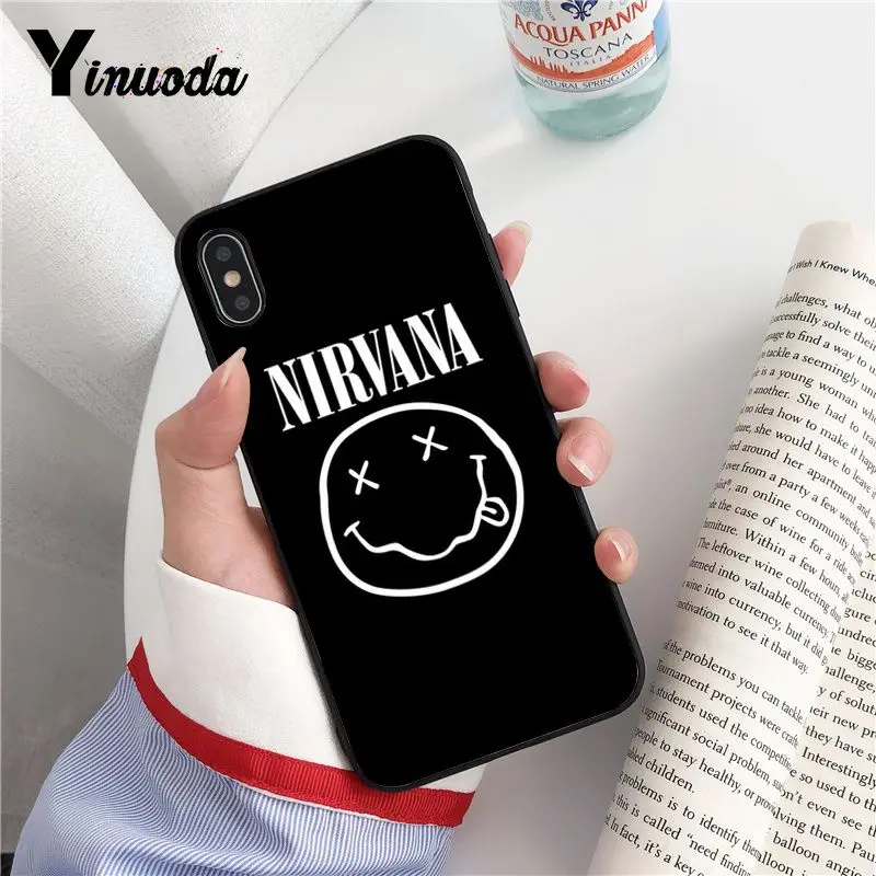 Yinuoda Nirvana Kurt Cobain черный мягкий чехол из ТПУ для iPhone X XS MAX 6 6s 7 7plus 8 8Plus 5 5S SE XR Fundas Capa |