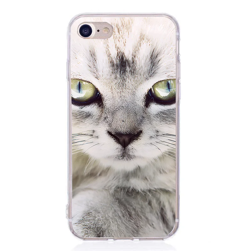 Mobile Phone Bag Silicone For Coque iPhone 8 plus 5 5S SE 6 6S 7 Plus 10 X Cat Case Lion |