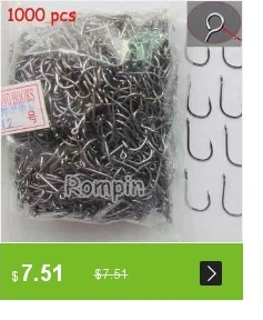 Rompin 50 шт./лот, нержавеющая сталь, разъемные Плоские Кольца для рыбалки, приманки, приманки, жесткие приманки, инструменты для ловли карпа, двойная петля