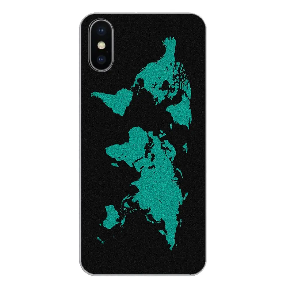 Transparent TPU Cases For Samsung Galaxy A5 A6 A7 A8 A9 J4 J5 J7 J8 2017 2018 Plus Prime Antique World Map Art Pattern Wallpaper |