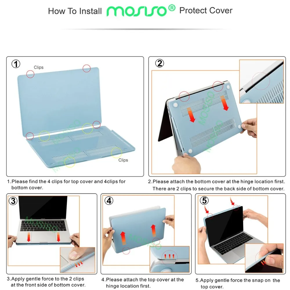 Новый прозрачный матовый чехол MOSISO для ноутбука Apple Macbook Pro 13 15 Жесткий Чехол