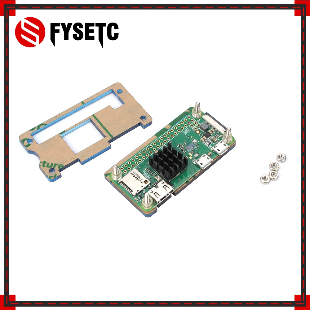 Чехол для Raspberry Pi Zero W акриловый чехол + черный алюминиевый теплоотвод в синей