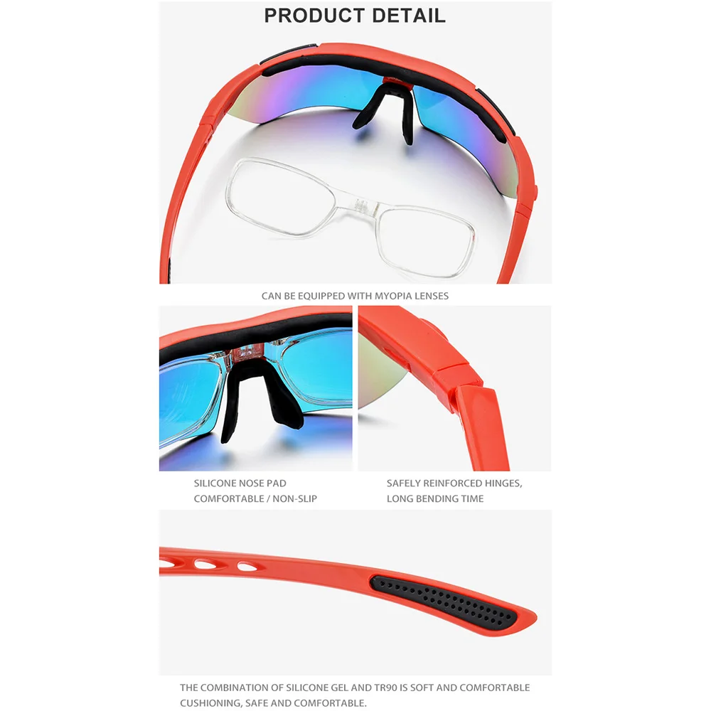 TR90 Поляризованные спортивные мужские солнцезащитные очки высокое качество
