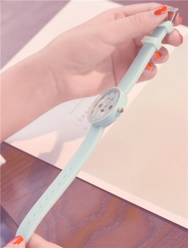 Ulzzang, модные брендовые Детские часы с милым медведем из мультфильма, удобные силиконовые детские кварцевые часы, простые наручные часы для девочек