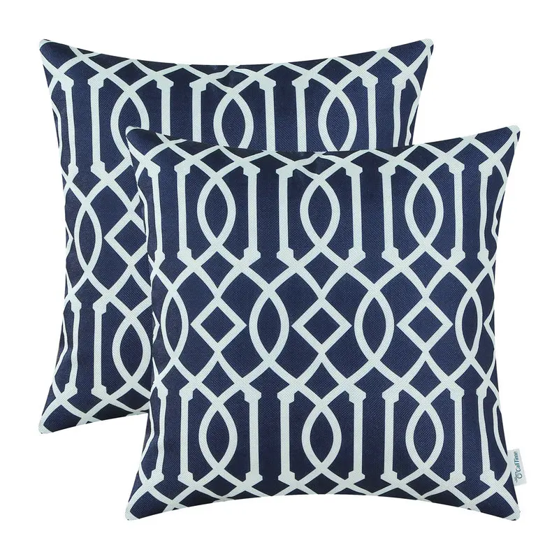 2 шт. квадратные Чехлы для подушек CaliTime наволочки в полоску геометрические