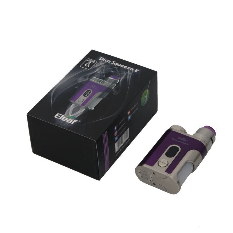 Оригинал eleaf Pico Squeeze 2 комплект коробка Mod Vape 100 Вт fit AVB 21700 батарея и коралловый