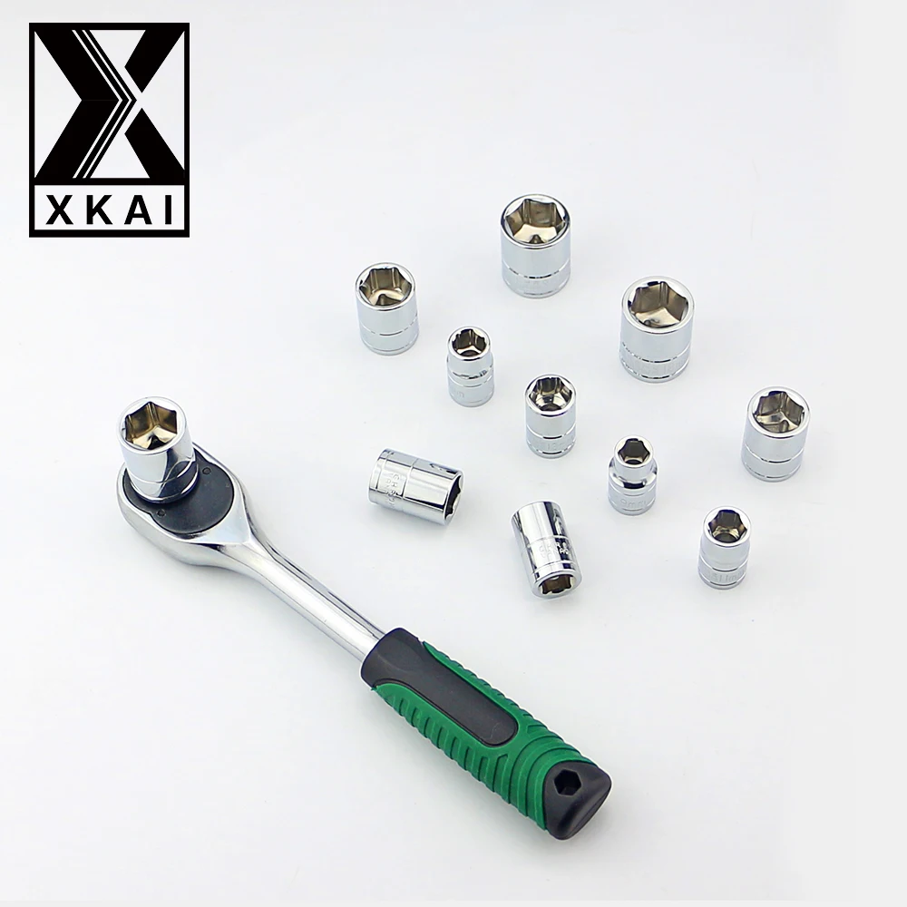 XKAI 3/8 &quot9 19 мм торцевой ключ головка метрический Набор торцевых головок комплект