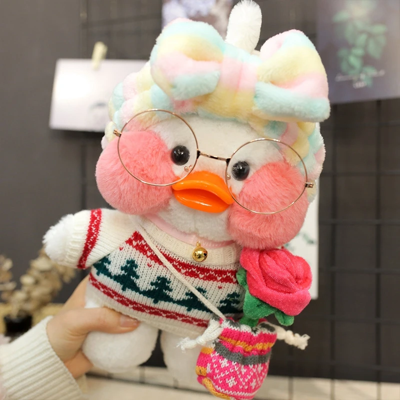 TOY169-27 Утка плюшевая игрушка плюшевая Мягкая кукла животные куклы детские игрушки Peluche мягкие животные утка мягкие игрушки для детей подарки на день рождения - Цвет: TOY169-27