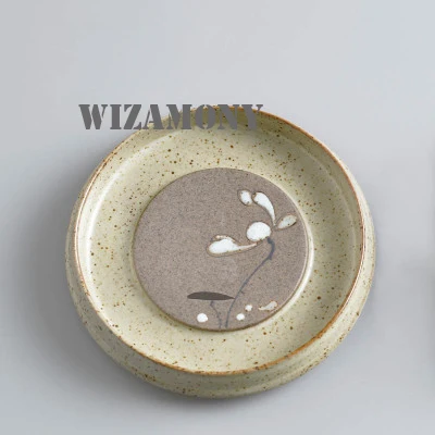 1 шт., WIZAMONY, китайские двухслойные чайные блюдца, чайный поднос для чайной церемонии, теплоизоляционный чайный набор, маленькая тарелка, высокое качество - Цвет: Черный