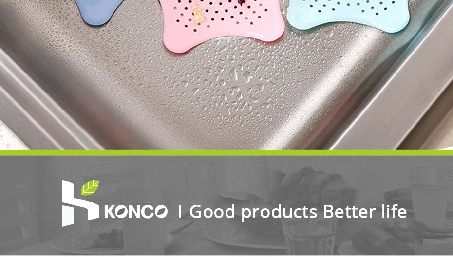 Konco фильтр для ванной комнаты, фильтр для раковины Kicthen, дуршлаг, Звездный канализационный фильтр, фильтр для ванной, анти-блокирующий напольный слив