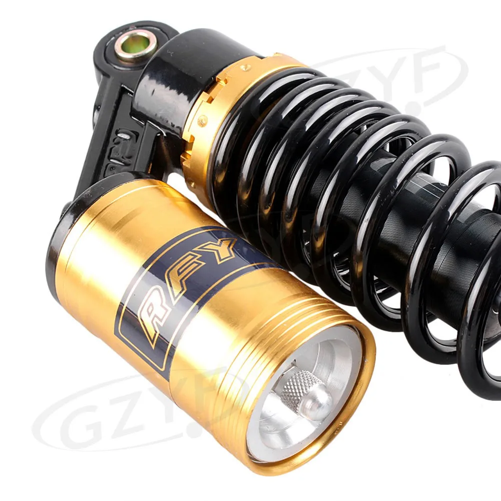 

Universal 340mm Motorcycle Air Shock Absorber Rear Suspension For Yamaha Motorcycle Scooter ATV Quad Nitrogen Black Gold 13 3/8