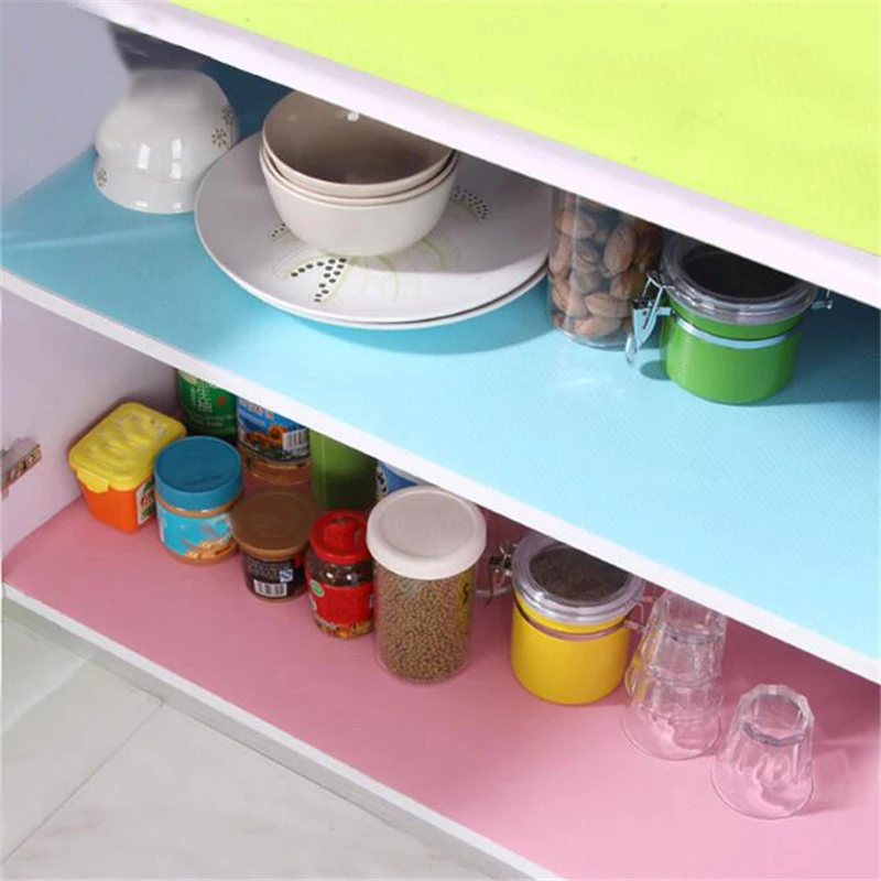 

Blue 150*60CM Drawer Mat Cupboard Placemat Thick Waterproof Moisture Kitchen Stickers Shoes Cabinet Mat Home Wardrobe Pad