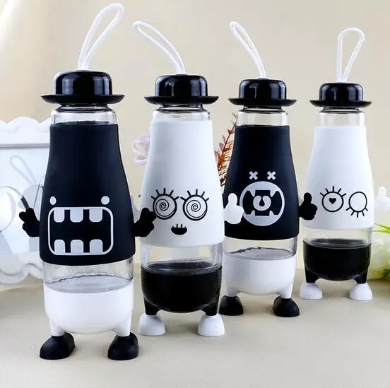 380 мл оригинальная стеклянная кружка с ножками для живота изображением пингвина