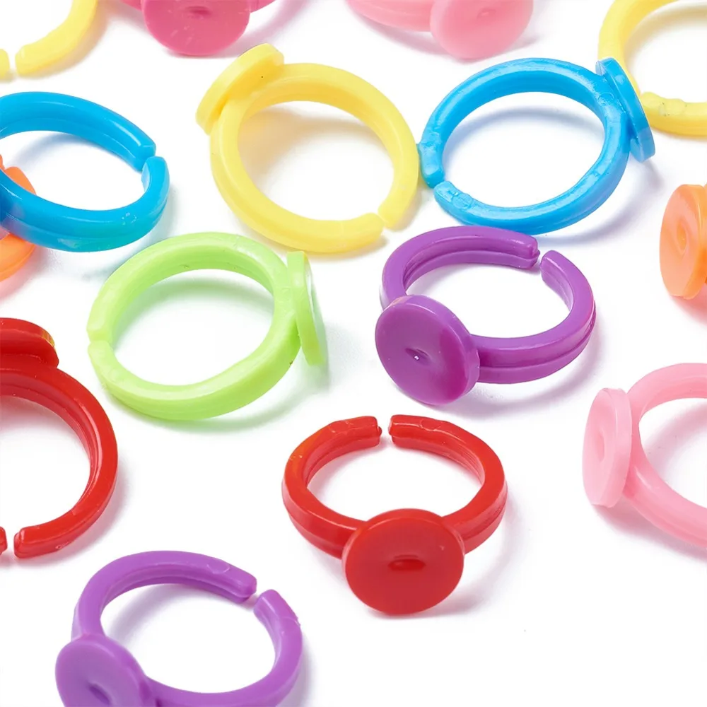 100 шт. детские акриловые компоненты для изготовления украшений 14 мм|jewelry making|ring