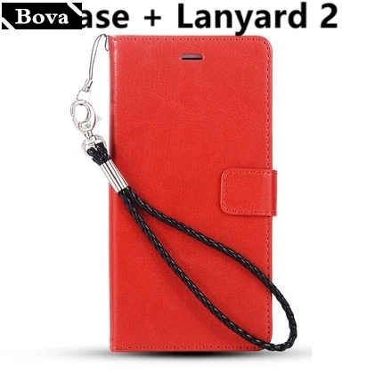 Red Lanyard 2 Держатель для карт, чехол для Nokia 3 3,1 Plus, кожаный чехол для телефона, кошелек, откидная крышка, защитный чехол для Nokia 3,1, чехлы для телефонов - Цвет: Red Lanyard 2