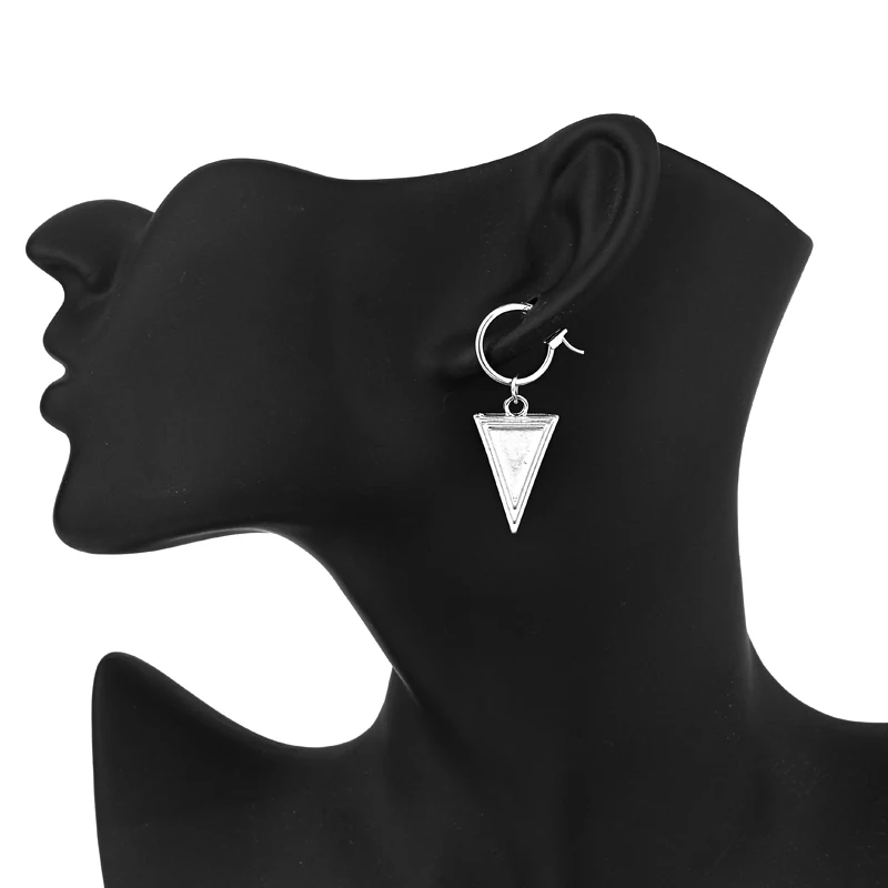 1 пара этнические многоуровневые треугольные серьги-кольца для женщин Панк