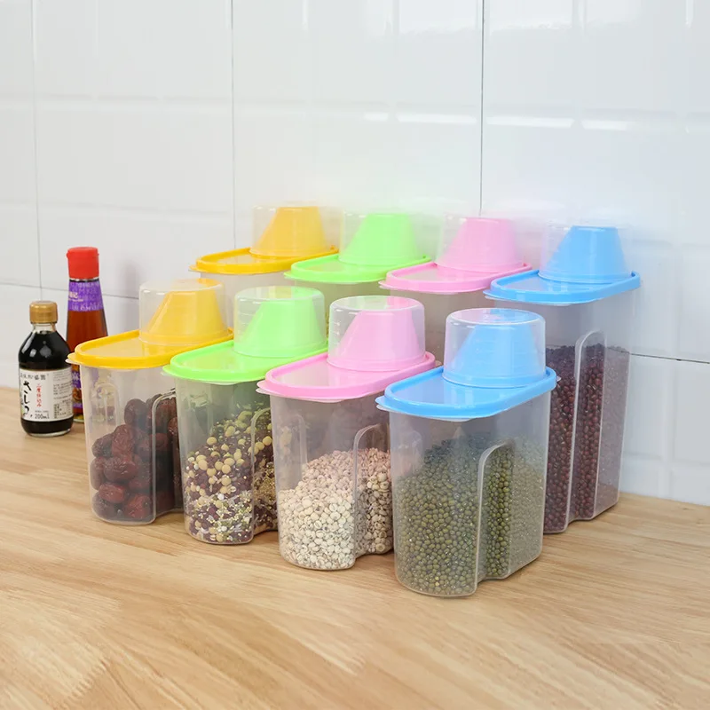 Многозерновой контейнер для хранения с большой крышкой герметичный сухого груза