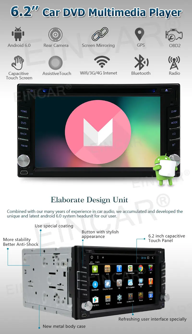 Gps Navi Android 6 0 wifi двойной 2DIN в тире Автомобильный DVD стерео радио Bluetooth + CAM|android 6.0|in dash