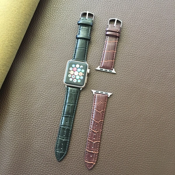 Самая низкая цена кожаный ремешок для Apple Watch Band 42 мм 38 40 44 iWatch Спортивная Пряжка 1 2