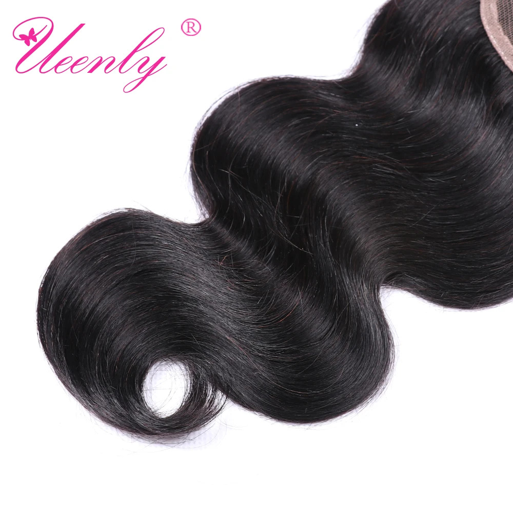 UEENLY Peruvian Body Wave Lace Closure 4*4 Free/Middle/Three Part 130% Swiss Remy Human Hair Free Shipping | Шиньоны и парики