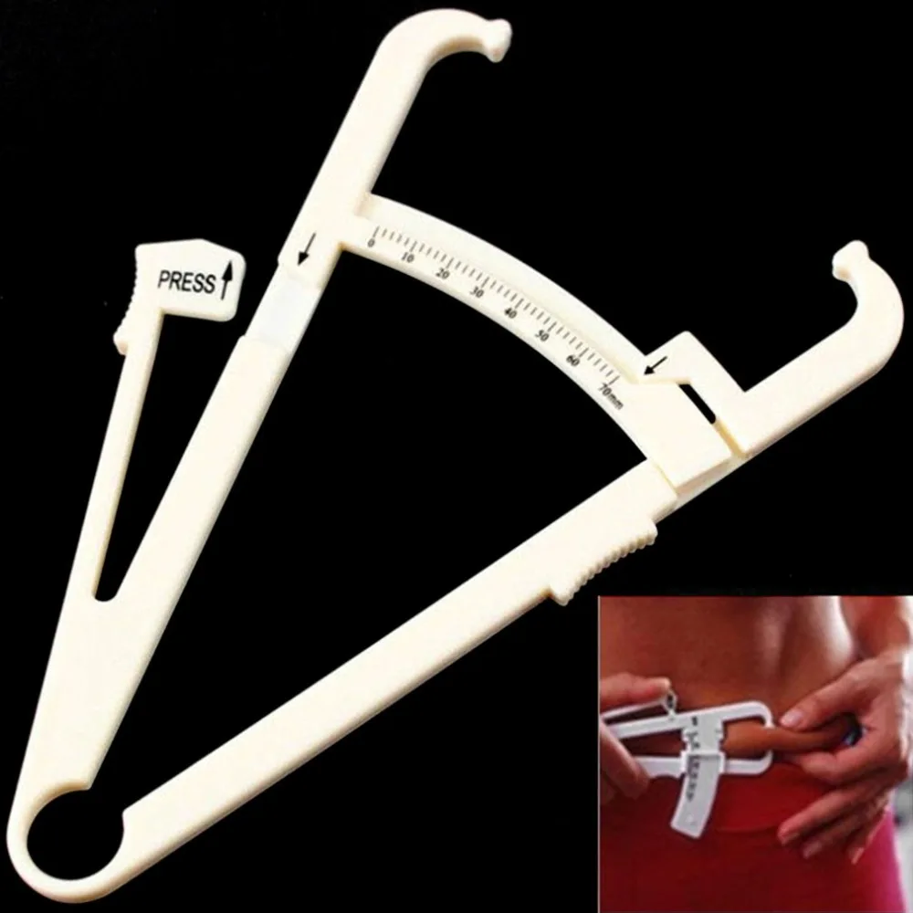 Body Fat Caliper Tester Fitness Analyzer Measuring Charts Keep Health Slim Clamp Foldable Measurement Tool for Men Women | Инструменты