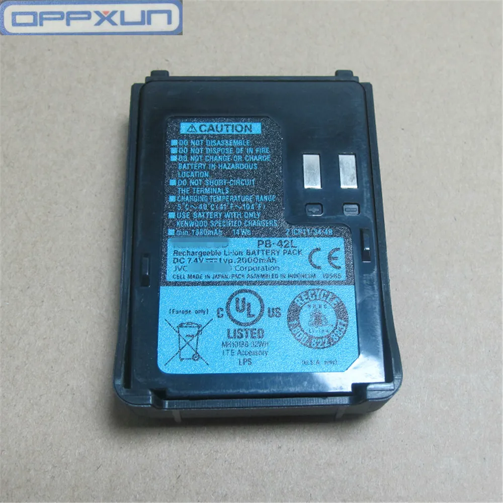 OPPXUN 10 шт. иди и болтай Walkie talkie “иди и аксессуары PB-42 2000 MHA литиевая батарея для Kenwood TH-F6A TH-F7A радио