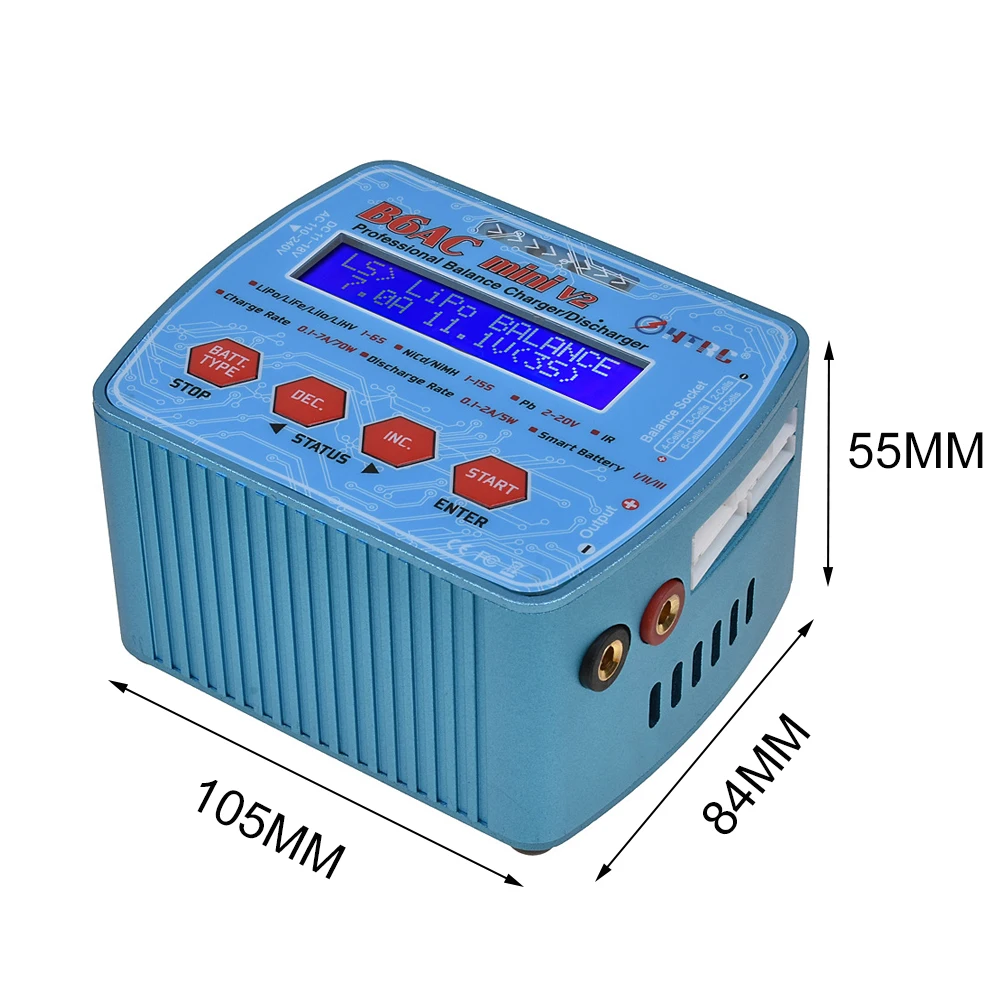 HTRC imax B6AC/B6 Mini V2 Зарядное устройство 70 Вт 7A AC/DC вход Профессиональный для RC моделей