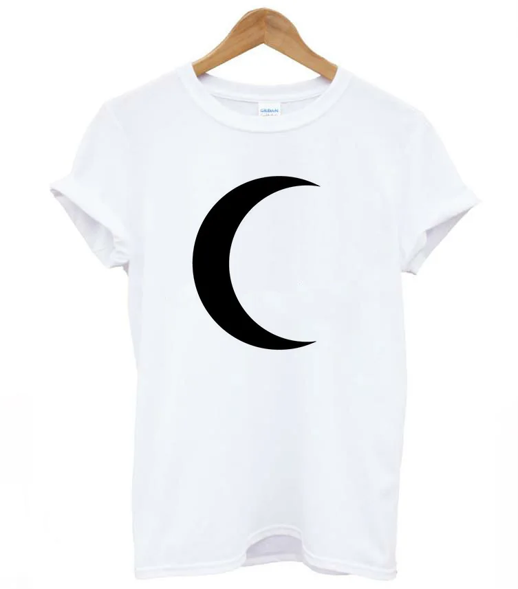 

crescent moon Print Women tshirt Cotton Casual Funny t shirt For Lady Top Tee Hipster Tumblr Drop Ship Z-812