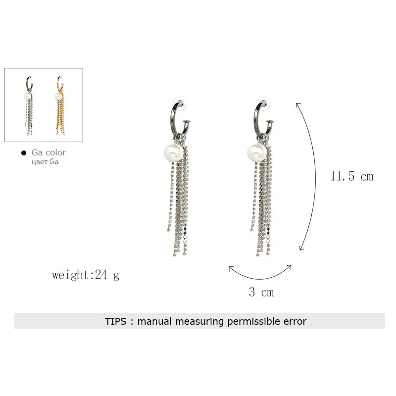 Fashion Earrings Wholesale New Women Chain Simulated Pearl Tassel Vintage Statement Drop 2018 Jewelry Earings | Украшения и