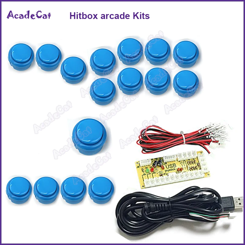 Hitbox Нулевая задержка DIY PC/Raspberry Pi аркадная игра наборы для маме файтинги все кнопочный набор с проводом