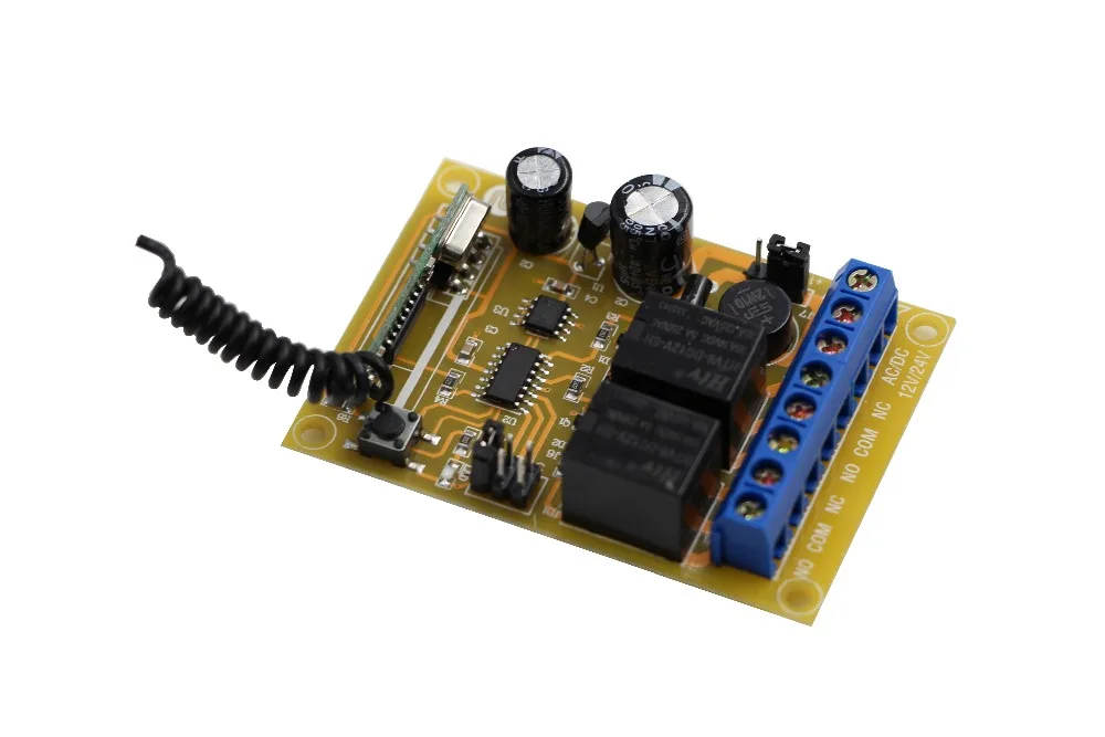 Новый продукт DC12V 24V 315Mhz 433Mhz 2 CH RF беспроводной пульт дистанционного управления