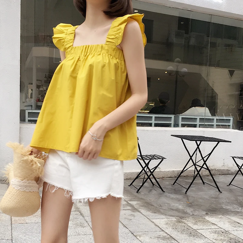 Для женщин рубашки Туника Япония Kawaii Винтаж рукавов Свободные женские корейские