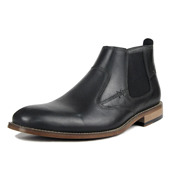 Black Chelsea Boots ZFTL/Новинка; мужские ботинки «Челси»; мужские Ботильоны ручной работы из натуральной кожи; зимние теплые мужские Ботинки Martin; модные ботинки; большие размеры; 012 - Цвет: Black Chelsea Boots
