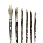 Кисти для рисования, из дерева, берёзы, кисти для живописи маслом, 6 шт.набор, принадлежности художественные Кисти