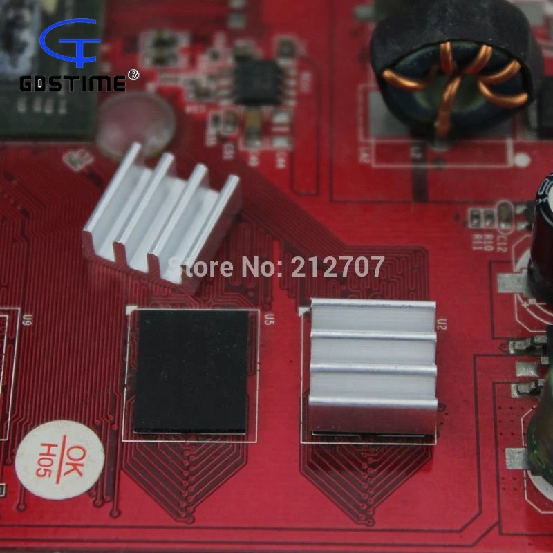 300 шт. Gdstime алюминиевый радиатор 11x11x5 мм IC LED Охлаждающий GDs001|heat sink|aluminum heatsinkled cooling |