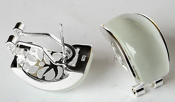 Женские очаровательные серьги-гвоздики из стерлингового серебра 925 пробы 13*20 мм с