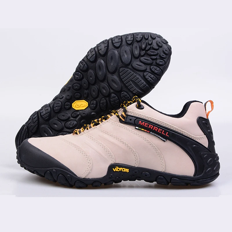 Мужские профессиональные туристические ботинки Merrell из натуральной кожи для пеших походов и восхождений в горы.