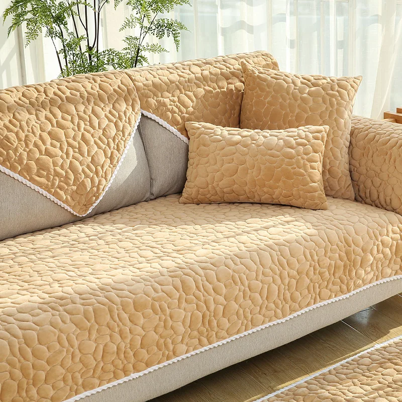 Северная Европа мощеный узор осень и зима плюшевый диван чехол нескользящий