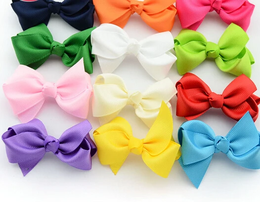 

(12pcs/lot)Grosgrain Ribbon Hair Bows WITH Hair Clips,Kids Boutique Hair Bows/Hairclips,Girls' Hair Accessories A068-3