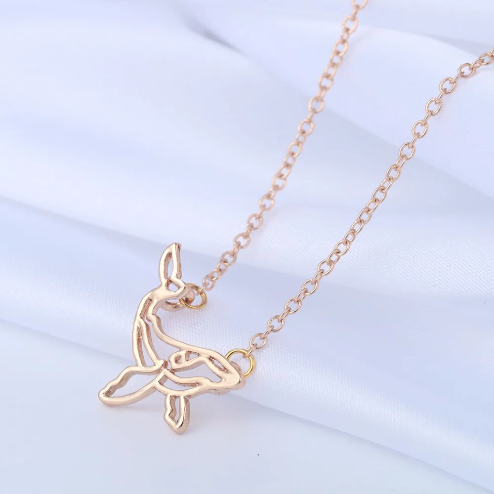 Kinitial 10 шт. Новое плавательное ожерелье с Китом и подвесками золотые серебряные